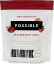 Beet Pre-Workout - Strawberry Beet Flavor - Individually Wrapped Servings - Contains B-Vitamins and Green Tea Caffeine Extract - Source of Nitrates - 1 Bag, 20 Stick Packs