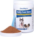 Doc Roy's Daily Care Extra, Advanced Multivitamin for Dogs, Supports Energy, Immune, Muscle, Bone and Brain Health, Provides Vitamins A C D3 E B Complex, Iron Zinc Magnesium Iodine, Made in USA 400 gm