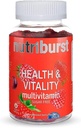 NUTRIBURST – Health & Vitality | UKs Most Trusted Brand | Vegan & Sugar-Free Multivitamin Gummies | Contains Essential Vitamins & Biotin | Natural Mixed Berry Flavour | 60 Gummies