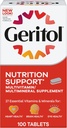 Geritol, Multivitamin Supplement, Contains B-Vitamins, Antioxidants, Vitamins C, E & D and Iron, 26 Essential Vitamins and Minerals, Gluten-Free, Non-GMO, No Artificial Sweeteners, 100 Tablets