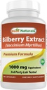 Best Naturals Bilberry Extract 1000mg Capsule (Non-GMO) Supports Healthy Vision, 90 Count