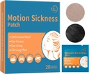 Sea & Motion Sickness Patches - Dizziness Vertigo & Nausea Relief - Anti Vomiting Bands for Adults & Kids - for Cars Cruise Ships Airplanes Trains Buses & Other Forms of Movement Transport - 20 Patch