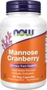 NOW Foods Supplements, Mannose Cranberry, Dual Action Formula*, Clinically Evaluated, Urinary Tract Health*, 90 Veg Capsules