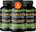 Gade Nutrition Quercetin with Vitamin C and Zinc - Quercetin 500mg - Quercetin with Bromelain - Zinc Quercetin - Quercetin Supplements + Vitamin D3 (Non-GMO, Gluten-Free, Vegan) - 6 Month Supply