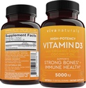 D3 Vitamin 5000 IU Softgels (125 mcg), 30 Softgels - High Potency Vitamin D Supplements for Healthy Immune Function, Bones & Muscles - Made with Organic Liquid Coconut Oil