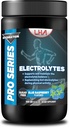 Pro Series Hydration Electrolytes – Blue Raspberry Flavor, 300g – Calcium, Magnesium Citrate, Magnesium Gluconate, Sodium, Zinc