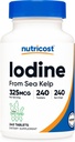 Nutricost Iodine (Natural Iodine from Sea Kelp) 325mcg, 240 Tablets - Non-GMO, Gluten Free
