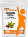 BulkSupplements.com Rhodiola Rosea Extract - 3% Rosavin, Rhodiola Extract - Rhodiola Root Extract, Rhodiola Supplement - Vegan & Gluten Free, 500mg per Serving, 5kg (11 lbs) (Pack of 5)