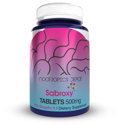 Nootropics Depot Sabroxy® Tablets | 500mg | 30 Count | Minimum 10% Oroxylin-A | Oroxylum indicum | May Help Promote Focus & Motivation | May Help Promote Cognitive Function