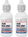 GeriCare Saline Nasal Spray 1.5 FL OZ Moisturizing Spray Sodium Chloride 0.65% (Pack of 2)