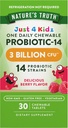 Nature's Truth Probiotics for Kids | 30 Chewable Tablets | 3 Billion CFUs | Berry Flavor | Vegetarian, Non-GMO & Gluten Free Supplement