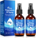 Pure Magnesium Oil Spray,Topical Magnesium Oil Spray-Made with Concentrated Pure Magnesium Chloride Oil 4 fl oz