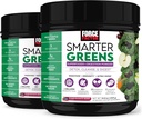 Force Factor Smarter Greens Superfoods Powder to Support Digestion, Gut Health, Bloating, Greens Powder with Probiotics, Prebiotics, Digestive Enzymes, & Adaptogens, Pomegranate Berry, 60 Servings