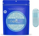Capsuline Spirulina Colored Size 0 Empty Vegan Capsules Blue/Blue - 100 Count - Vegetarian Empty Pill Capsuless - DIY Vegetable Capsule Filling - Veggie Pill Capsules - Kosher and Halal Certified