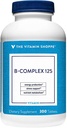 The Vitamin Shoppe B-Complex 125 – Supports Energy Production, Nervous System Function & Nutrient Metabolism – Excellent Source of B1, B2, B6, B12, Niacin, Folic Acid & Biotin (300 Tablets)