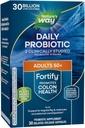 Nature's Way Fortify 50+ Daily Probiotic for Men & Women, 30 Billion Live Cultures, Colon, Digestive, and Immune Health Support* Supplement, 30 Capsules