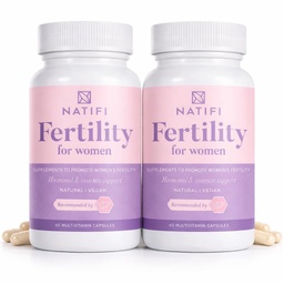Natifi Conception Prenatal Vitamins for Women (2 Bottles) | Fertility Pre Pregnancy Multivitamin with Myo Inositol, Folic Acid, Vitex | Women’s Daily Support Supplement | 60 Capsules Each