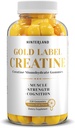 Hinterland Verlag Gold Label Creatine Monohydrate Gummies for Strength, Muscle Building, Brain Health Supplement, 5g per Serving, 150 Gummies (30 Servings).