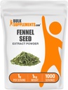 BulkSupplements.com Fennel Seed Extract Powder - Fennel Seeds Powder, Herbal Supplement - Vegan & Gluten Free, 1g per Serving, 1kg (2.2 lbs) (Pack of 1)