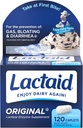 Lactaid Original Strength Lactose Intolerance Pills, 9000 FCC Natural Lactase Enzyme Dairy Relief Caplets, Helps Prevent Gas, Bloating & Diarrhea Due to Lactose Sensitivity in Adults & Kids, 120 Count