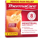 ThermaCare Menstrual Heating Pads - Portable, Adhesive HeatWraps for Period Cramps & Backache Relief - Discreet, Cord-Free Heat Therapy - Up to 8 Hours of Relief