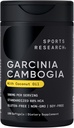 Sports Research Garcinia Cambogia Extract (60% HCA) with Extra Virgin Organic Coconut Oil | Non-GMO, Soy & Gluten Free (180 Liquid Softgels)