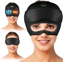 Migraine Relief Cap - 2 in 1 Soothing Headache Relief Cap with Detachable Eye Mask 20% Extra Gel - Headache Hat for Migraines - Cold Ice Head Wrap Products for Stress, Tension, Hangover & Puffy Eyes
